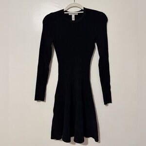 Autumn Cashmere Black Long Sleeve Dress